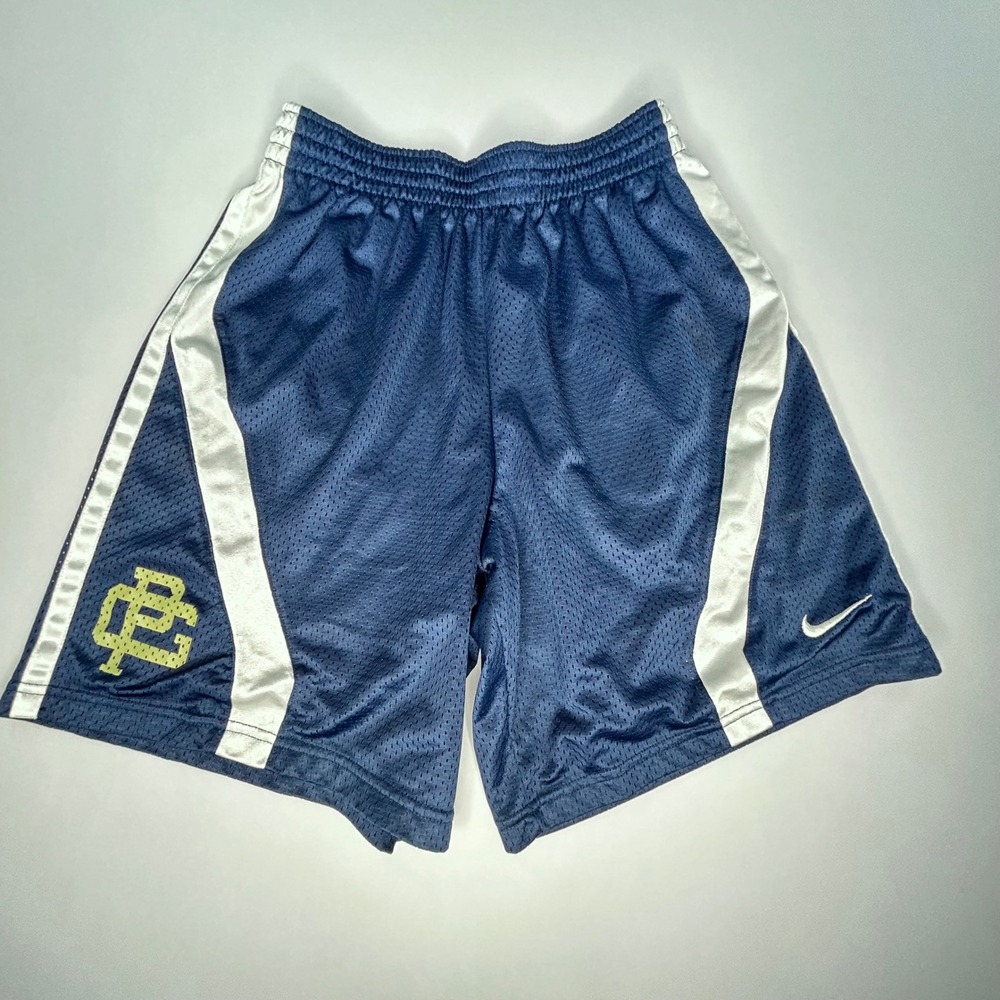 Nike Mens Basketball Shorts M Navy Blue White Mesh BC Logo Athletic